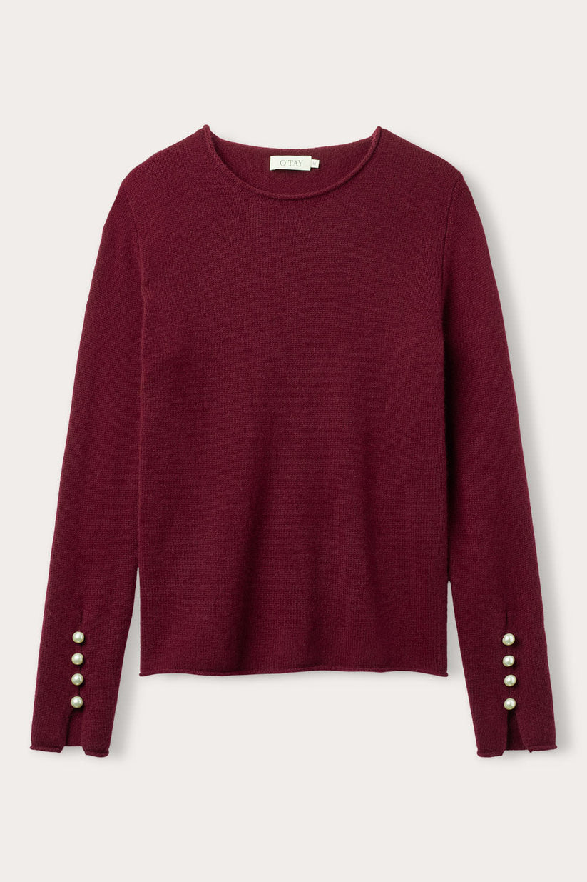 Blus i burgundy cashmere