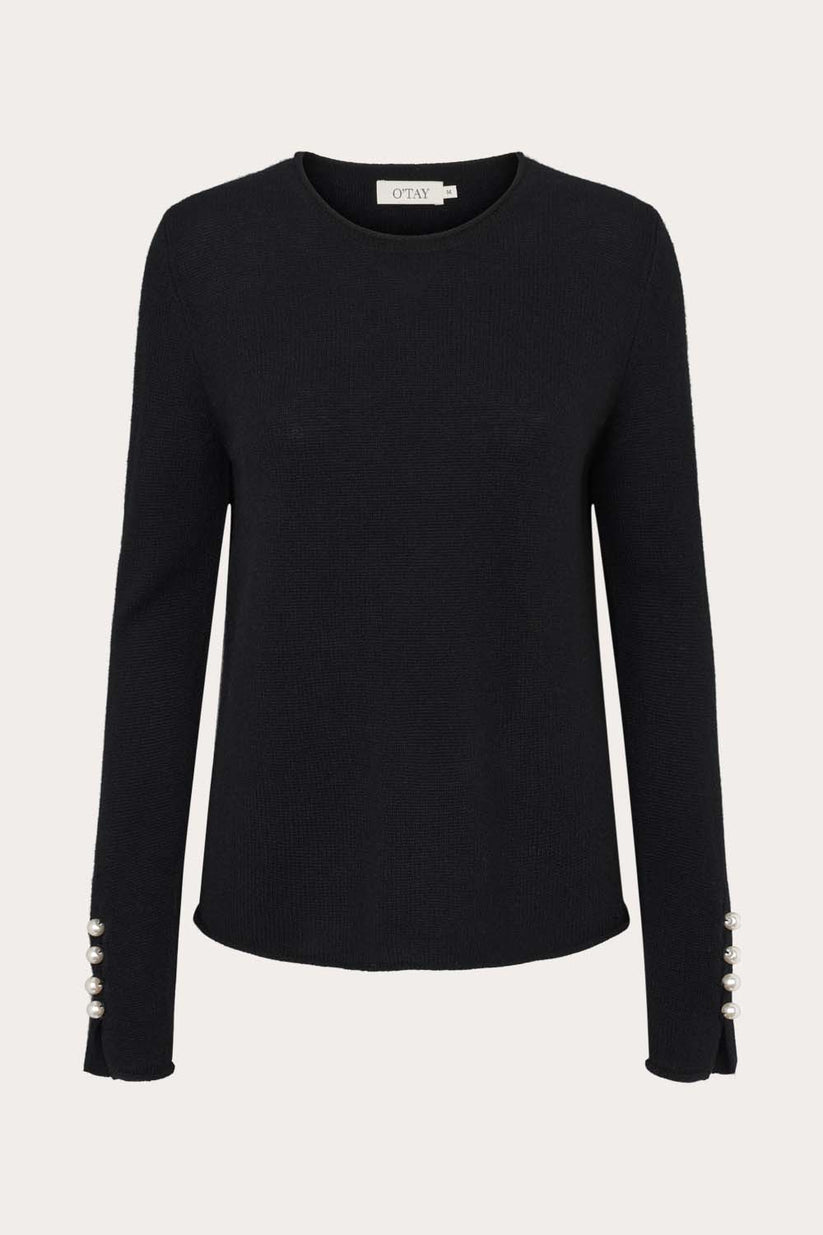 Svart blus i cashmere