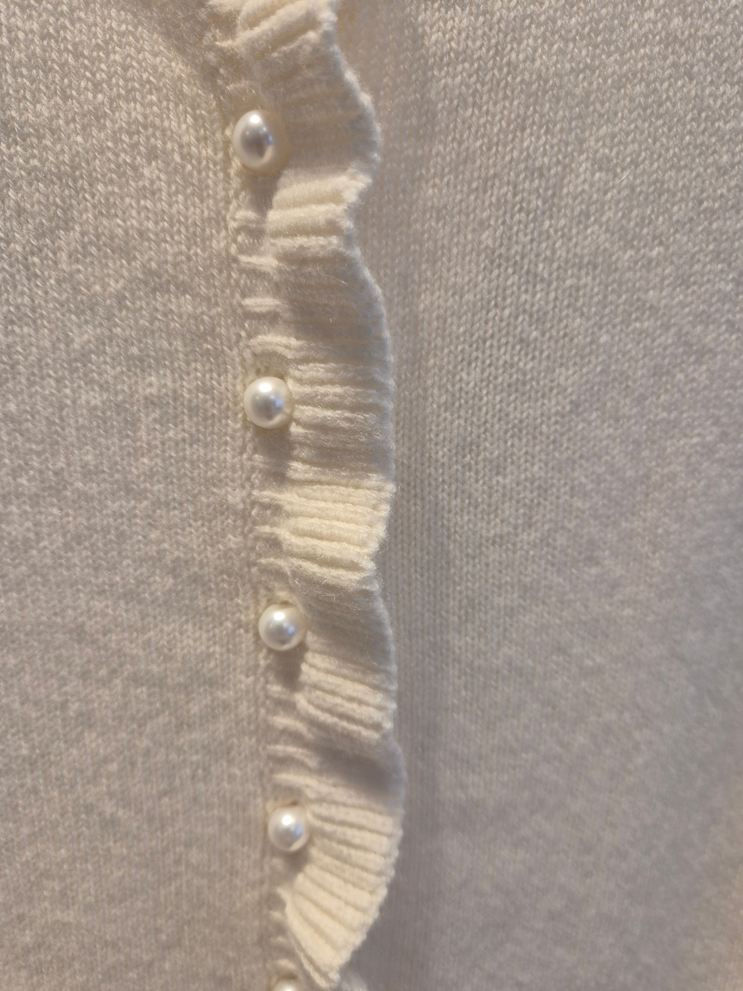 Knit cardigan i off white