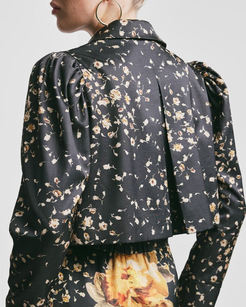 Satin Cropped Jacket