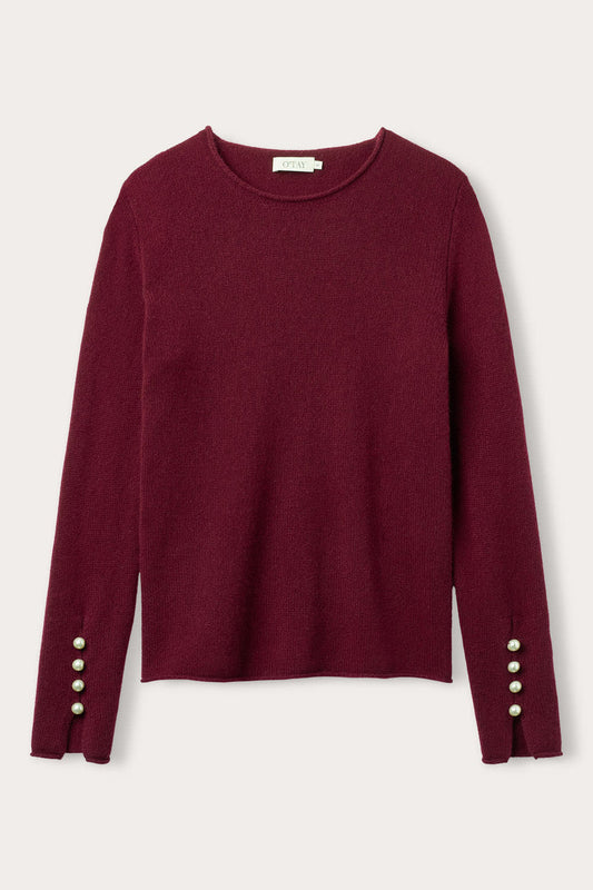 Blus i burgundy cashmere