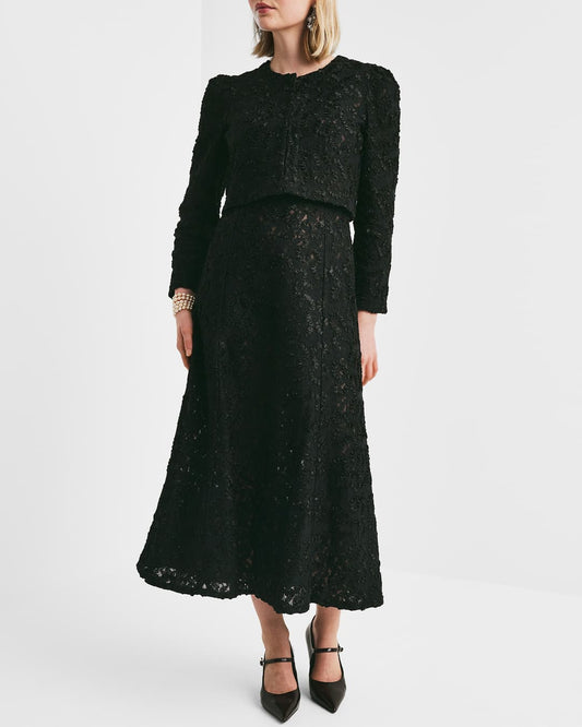 Embroidery Midi Skirt