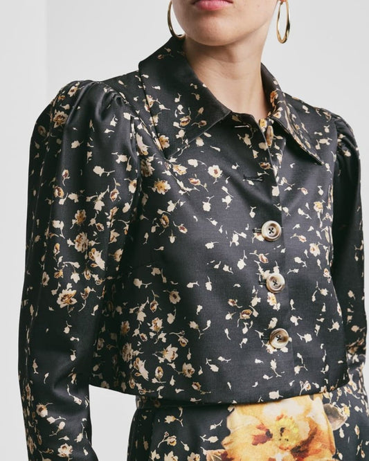 Satin Cropped Jacket