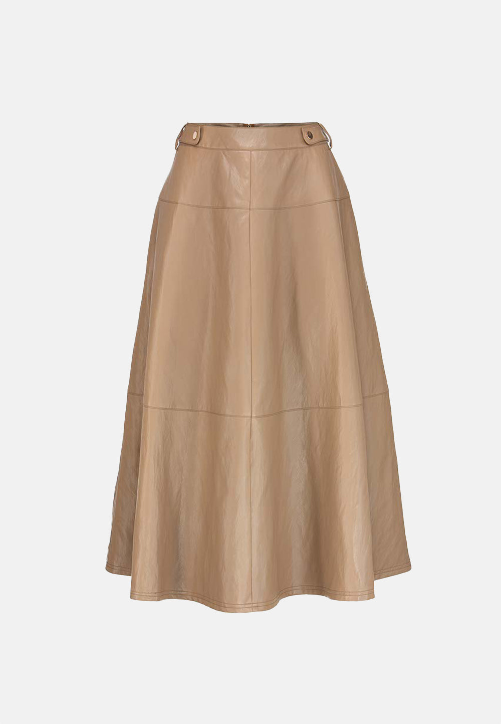 Kjol i konstleather / Taupe