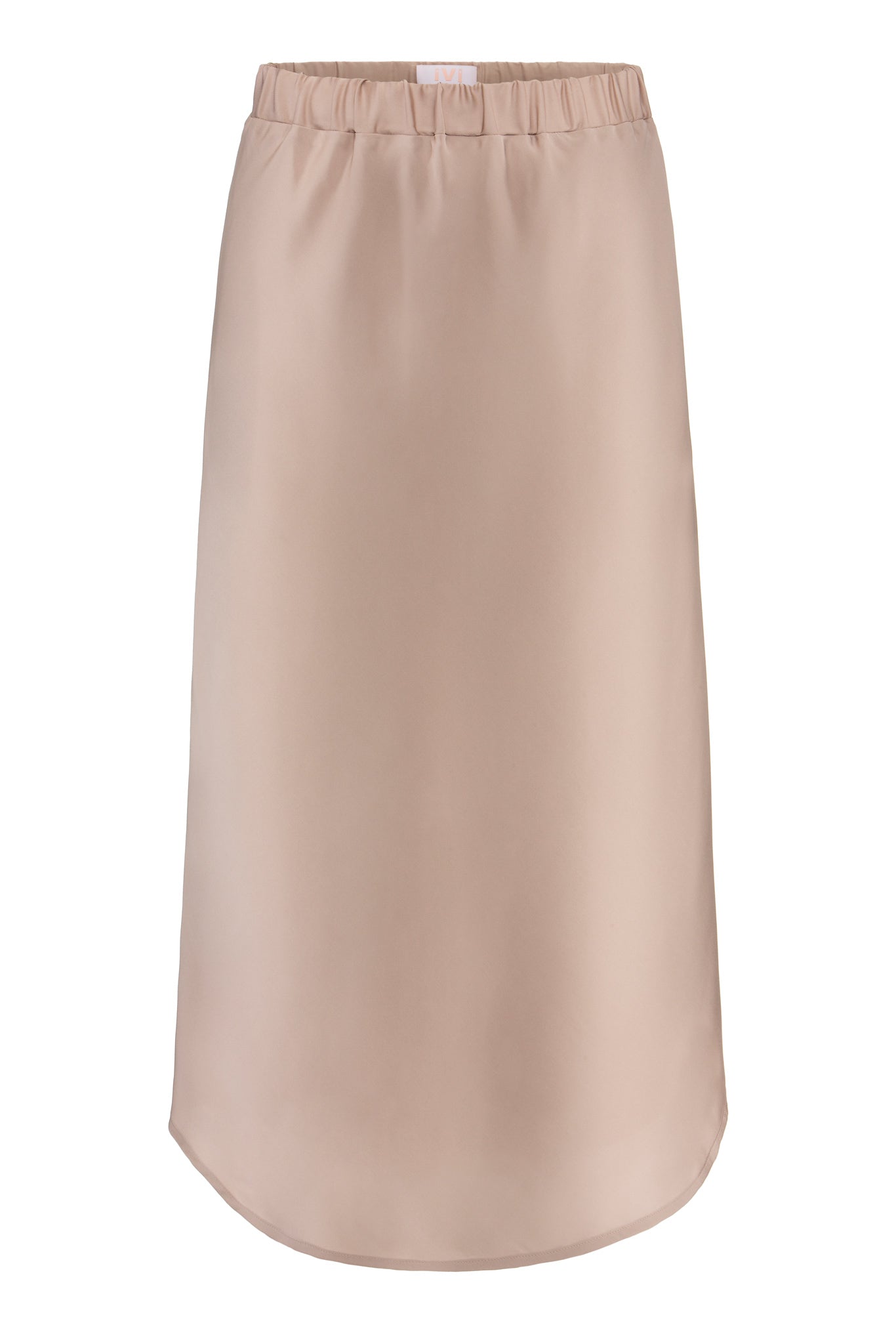 Solid skirt / Taupe Silk